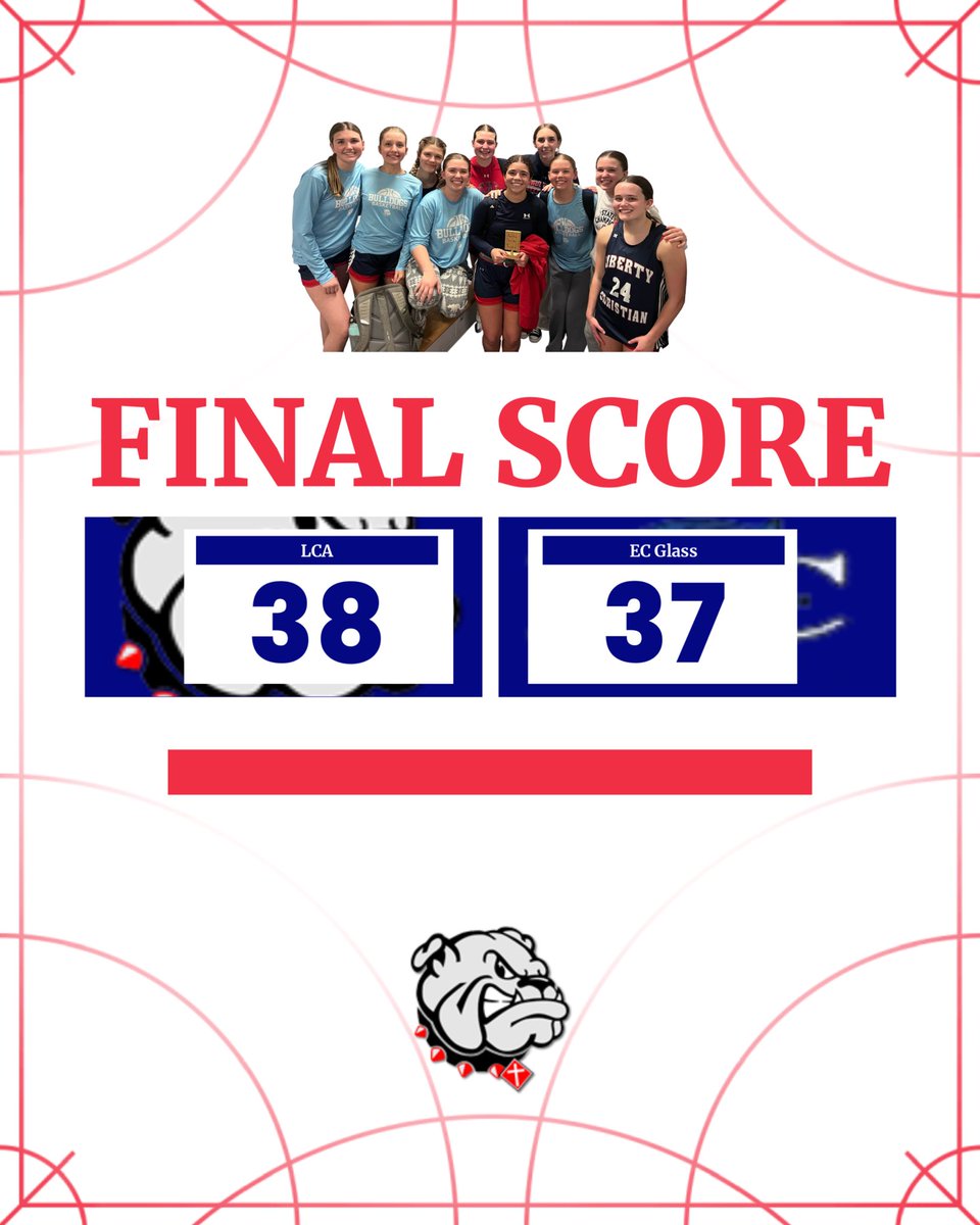 LCAbulldogsGBB's tweet image. Final from EC Glass:

LCA 38
EC Glass 37

Bulldogs (14-4) get the W in a big defensive battle against a very talented and well coached EC Glass team!

#ALLIN #CultureOfJOY 

@LCA_Athletics @DaveWallsWSET @BrysonGordon @TheSportsBuffet
