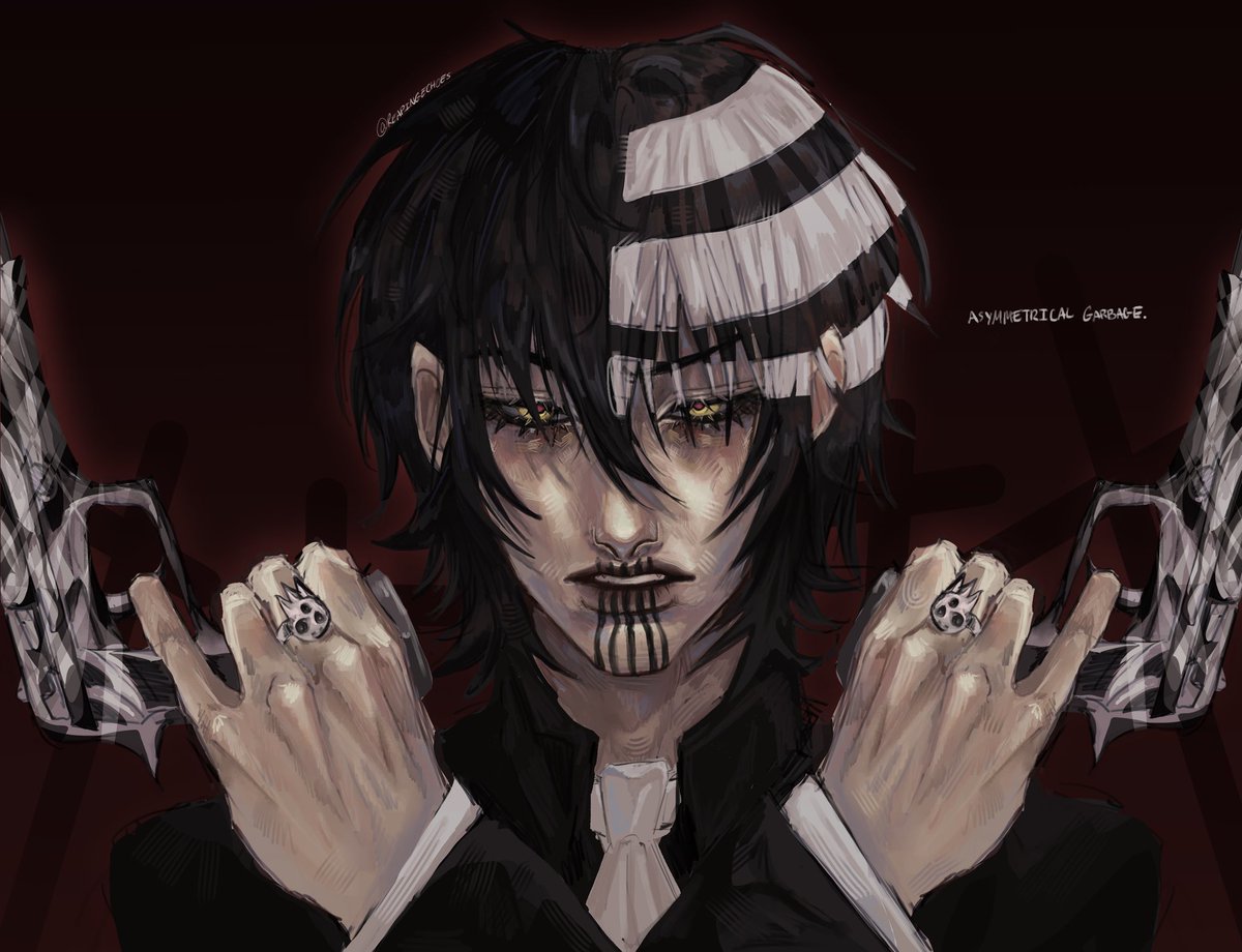 ReapingEchoes's tweet image. Asymmetrical Garbage!!! #souleater #DeathTheKid #art #illustration