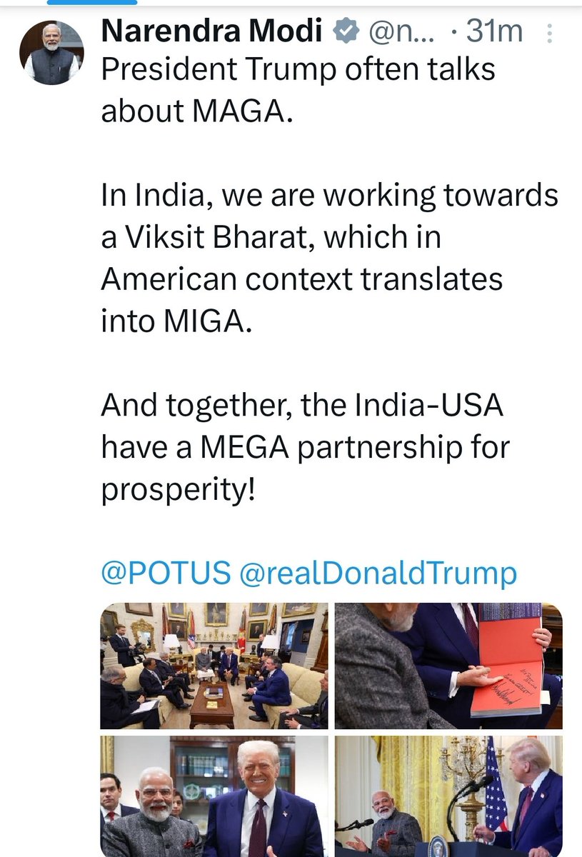 MAGA
MIGA
MEGA

MODI ji bhi na, kya hi word play karte hain.
<a href="/narendramodi/">Narendra Modi</a>