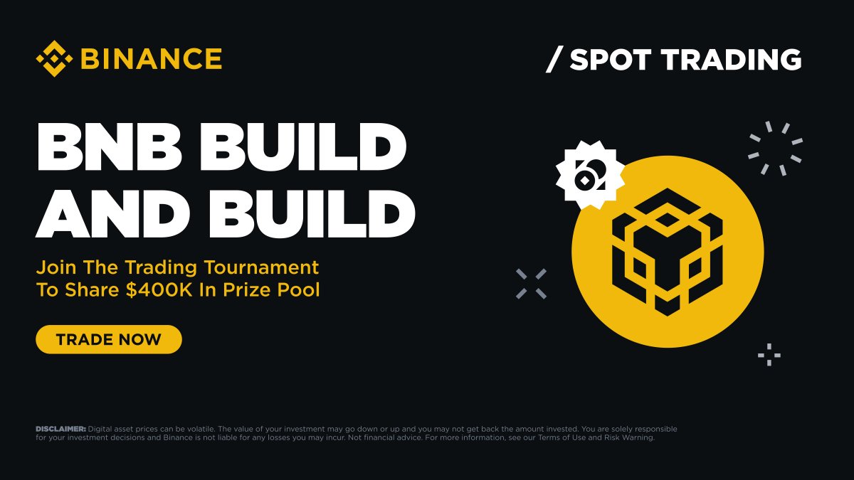BNB Build and Build Trading Tournament is live! Trade & compete to share  $400,000 in BNB token vouchers! Join now 👉 https://t.co/WIqYYVu8sx