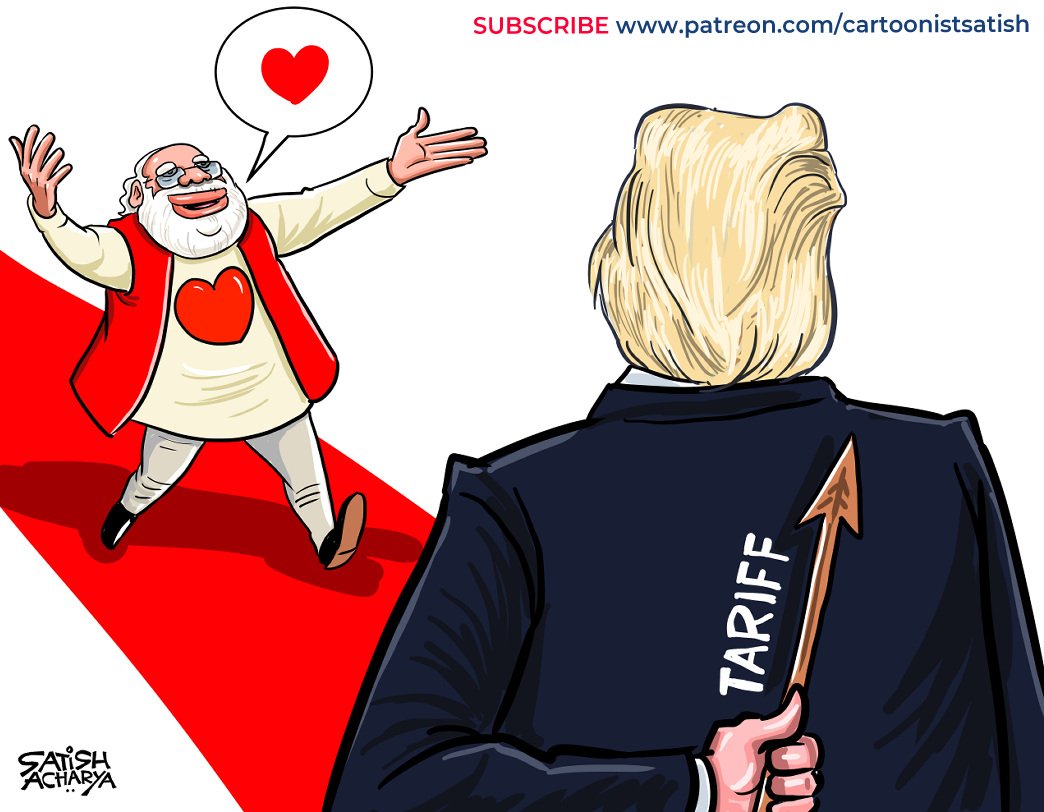 satishacharya's tweet photo. Love is in the air! #ValentinesDay #DonaldTrump #NarendraModi https://t.co/CveNxIQePm