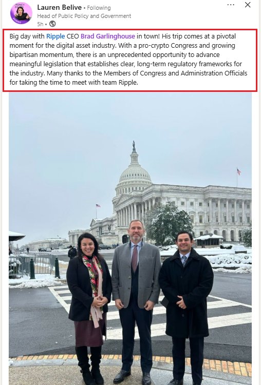 subjectiveviews's tweet photo. #Ripple #XRPCommunity 

Brad with team Ripple in D.C. today
😎 https://t.co/SSFu07ex6c