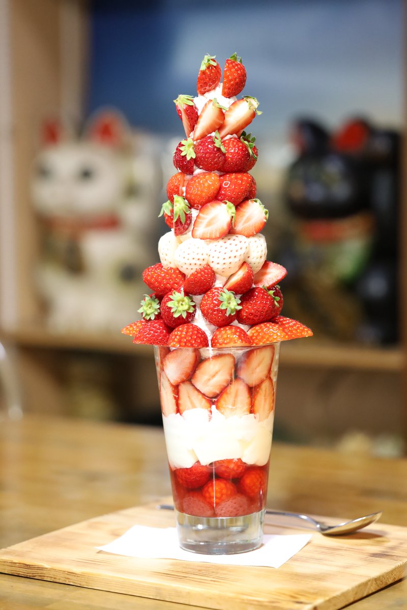 石川町🍓農村食堂 里のカフェ 品種の違いがよくわかる！最多11種類の