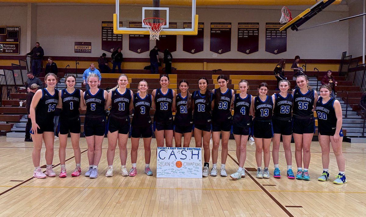 AlexTopor_'s tweet photo. Congrats to the Conneaut girls basketball team on the program's first region title!

CASH beat Titusville 58-22 tonight to claim the region crown. https://t.co/qiwan2xzA1