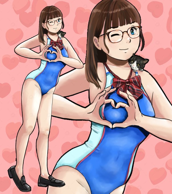 競泳水着で❤❤❤
#バレンタインデー 