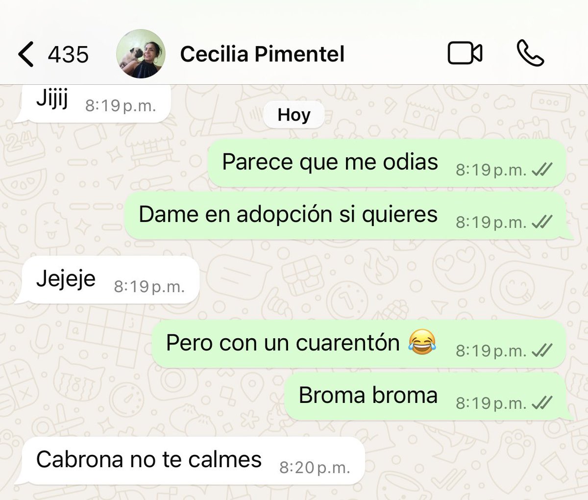 No me comprende, a veces me juzga