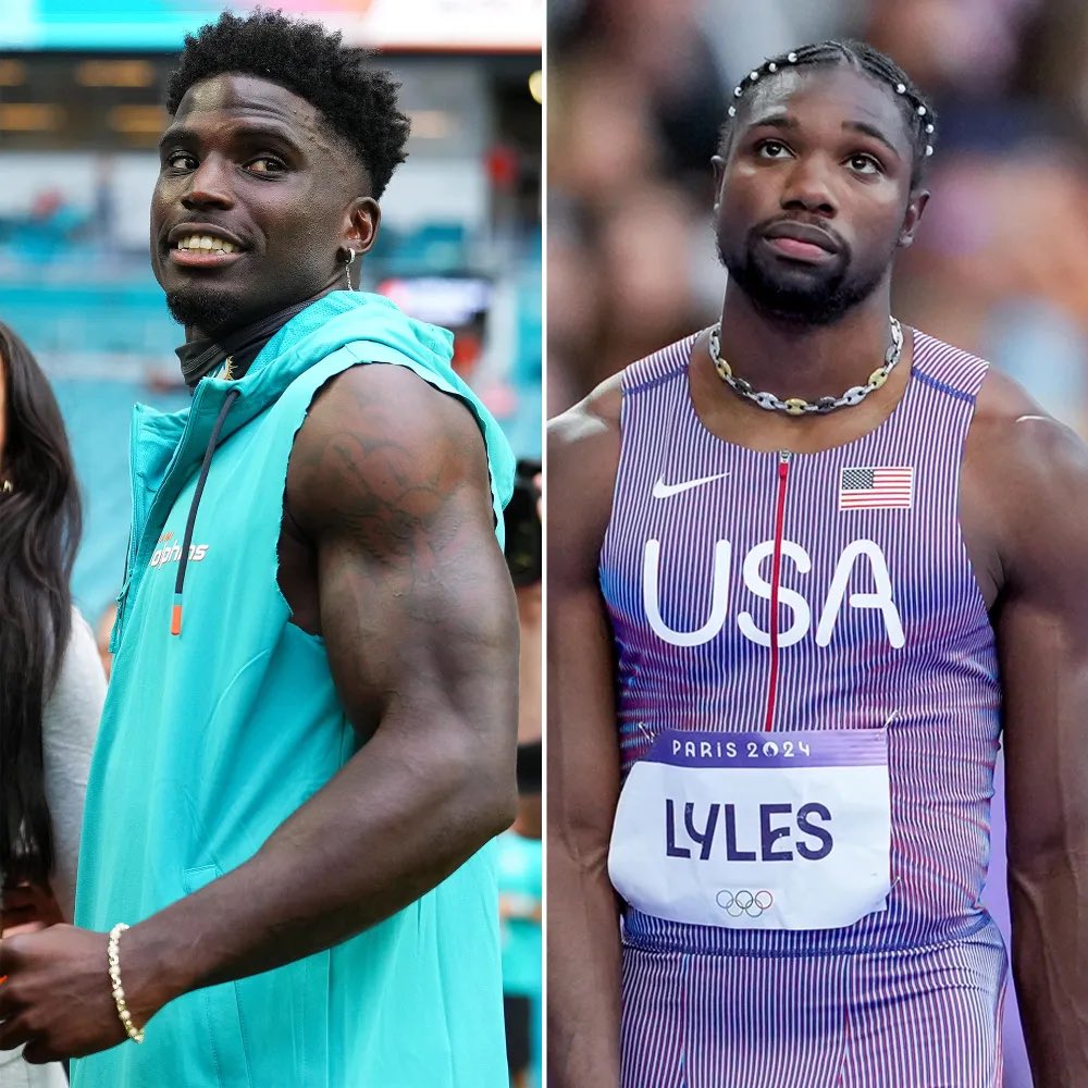 🚨NEWS: #Dolphins star Tyreek Hill and U.S. Olympian Noah Lyles officially have agreed to race each other.

👀👀👀

This race will determine who is the fastest man in the world.

SHOULD BE ELECTRIC.