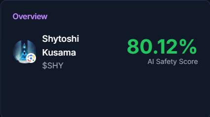 daizenath's tweet photo. Again and again, $SHY shows rapid growth! 🔥 With security guaranteed at 80% on @antirugagent, the community continues to strive to take $SHY to the next level. 🚀💎 #SHYStrong #CryptoCommunity https://t.co/h8QwGMKhZR