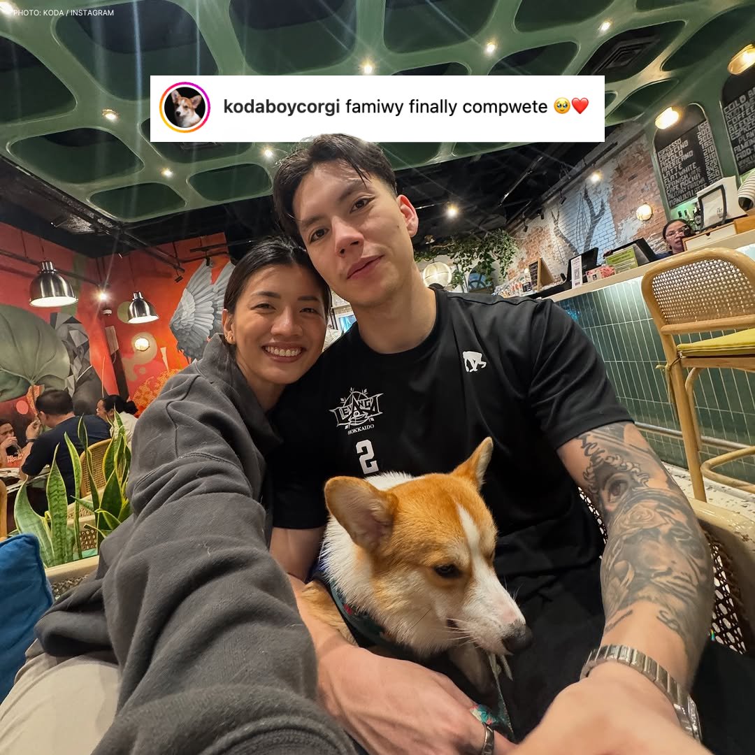 Koda's lil' family 🥹🐶

LOOK: Gilas Pilipinas player Dwight Ramos and PLDT High Speed Hitters' Kianna Dy shared an adorable photo with their dog, Koda, on Instagram.

Follow #GMASports for more updates.

📸: Kodaboycorgi / Instagram