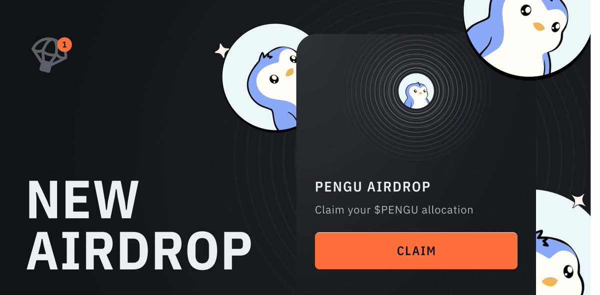 New Airdrop Available 🪂 🐧

Love is cute, and so are Pudgies! 💖🐧

To celebrate love and cute penguins, all Infinex Account holders can log in and claim their $PENGU from the Airdrops page 💌💰

Infinex Patrons might find a little extra waiting for them!