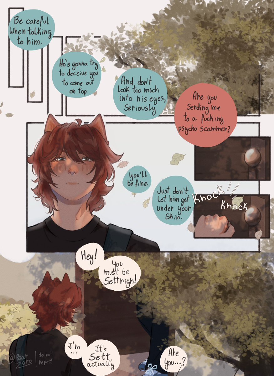 roarzoro's tweet photo. #settphel | colega AU! 📚
[part 6.1]

desperate times call for desperate measures (looking for runeterra’s official gossiper’s help) https://t.co/ihi42BlQAy