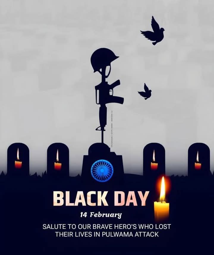 पुलवामा अटैक में शहीद हुए देश के वीर जवानों को सादर नमन।
जय हिंद जय भारत।।
 #blackdayforindia 
<a href="/MadhuSingh222/">Madhu Singh🦋</a> <a href="/krishnaKis64123/">krishna Kishu</a> <a href="/Kiran963697/">💝 Kiran. Meghwal 💝</a> <a href="/PoonamKuma882/">💫🅿️🅾️🅾️N🅰️Ⓜ️ 👑💫</a> <a href="/Sukhendra1996_/">सुखेन्द्र मेघवाल</a> <a href="/Sumanyadav_912/">SUMAN YADAV</a> <a href="/cop_manishayad/">Manisha yadav</a> <a href="/Hansaverma982/">✨Himanshi verma🕊️</a> <a href="/Teena0791/">Teena</a> <a href="/jatnineeta/">Neeta</a> <a href="/MeenaPriya78/">Priyanka Meena</a> <a href="/Poojameghwal25/">Pooja Meghwal</a>