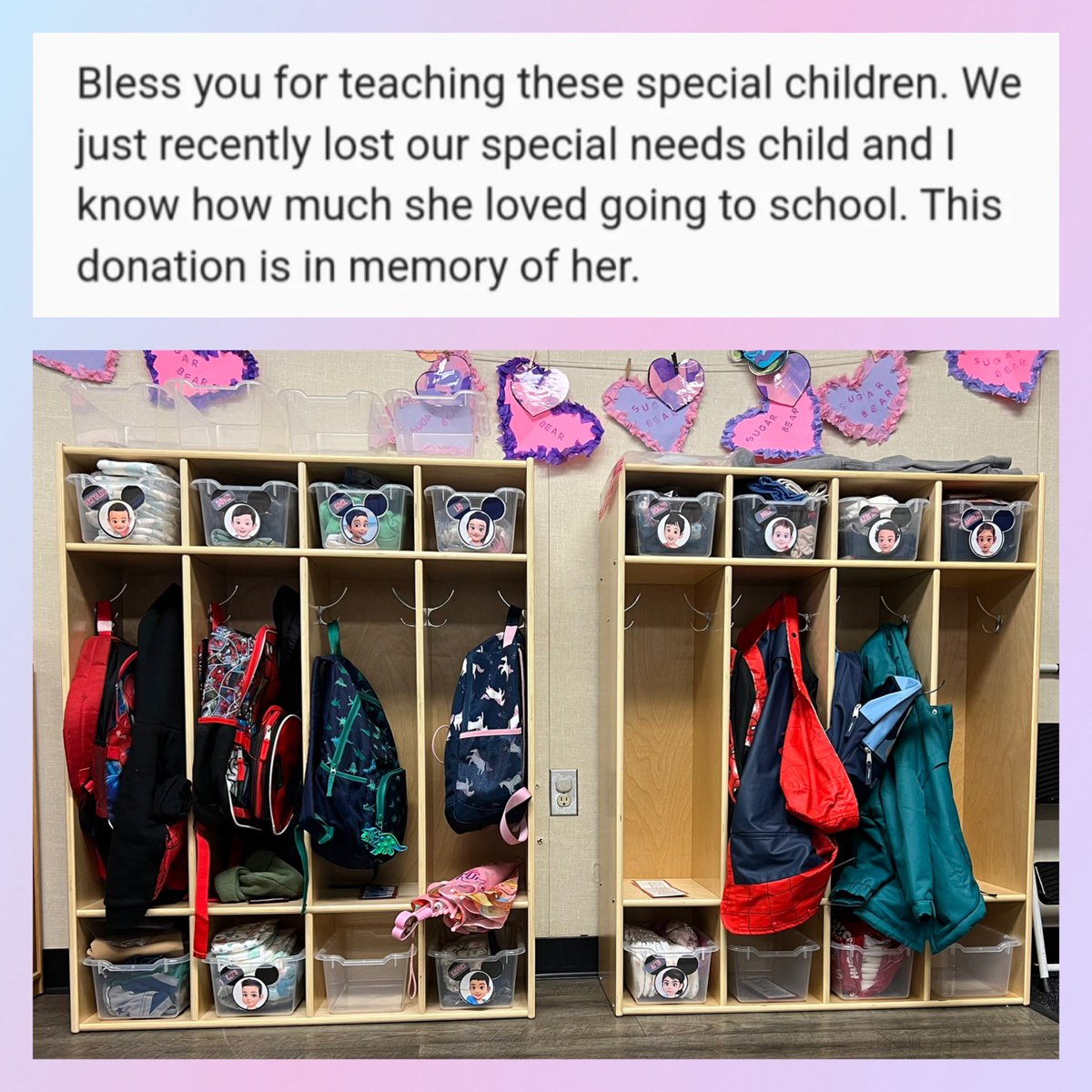 LHCSD Early Learning (@lhcsdearlylearn) on Twitter photo ❤️ Thank you Sharon for your generous donation of cubbies in honor of your daughter! ❤️ Your beloved daughter’s memory will live on at @lhcsd_early_learning! ❤️ Thank you <a href="/donorschoose/">DonorsChoose</a> for supporting children and teachers! ❤️ #LHCSD #Grateful ❤️ Thank you Sharon for your generous donation of cubbies in honor of your daughter! ❤️ Your beloved daughter’s memory will live on at @lhcsd_early_learning! ❤️ Thank you <a href="/donorschoose/">DonorsChoose</a> for supporting children and teachers! ❤️ #LHCSD #Grateful