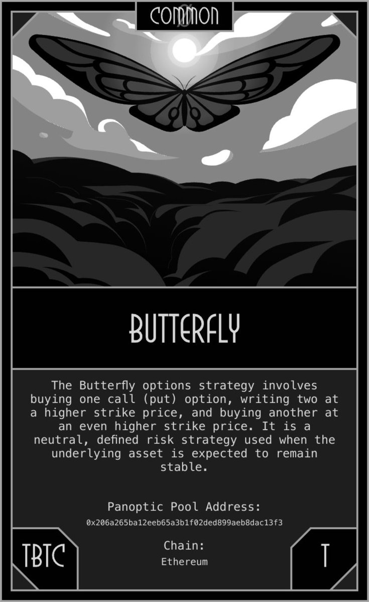 📢 New Market Created on Panoptic!

💰 Market: $T / $tBTC (100 bps)
⛓️ Chain: Ethereum
🎲 NFT Rarity: 0 - Common
📈 NFT Strategy: Butterfly

Check it out: app.panoptic.xyz/markets/Ethere…