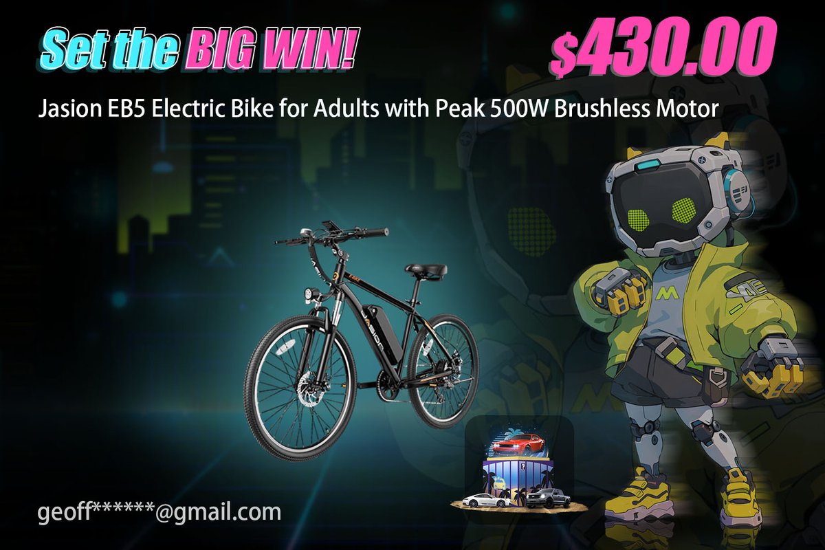 🏆Big Winners for Yesterday
🚲Jasion EB5 Electric Bike for Adults with Peak 500W Brushless Motor from Fast &amp; Furious