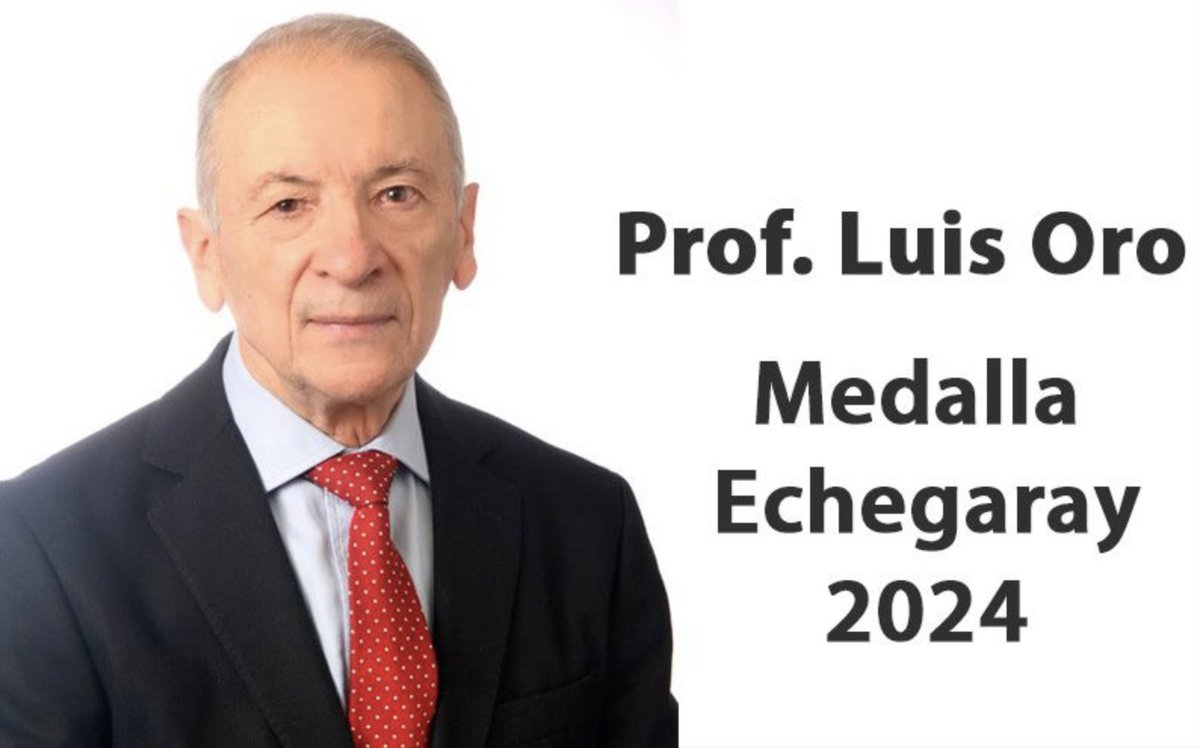 🏅 Luis Oro, galardonado con la Medalla Echegaray 🏅

La #RSEQ felicita a Luis Oro por la Medalla Echegaray, el máximo reconocimiento de @RACiencia y el galardón científico más antiguo de #España.

👏 ¡Enhorabuena! 🎉

#QuímicaOrganometálica #Catálisis

👉 lnkd.in/e7TcXTPK