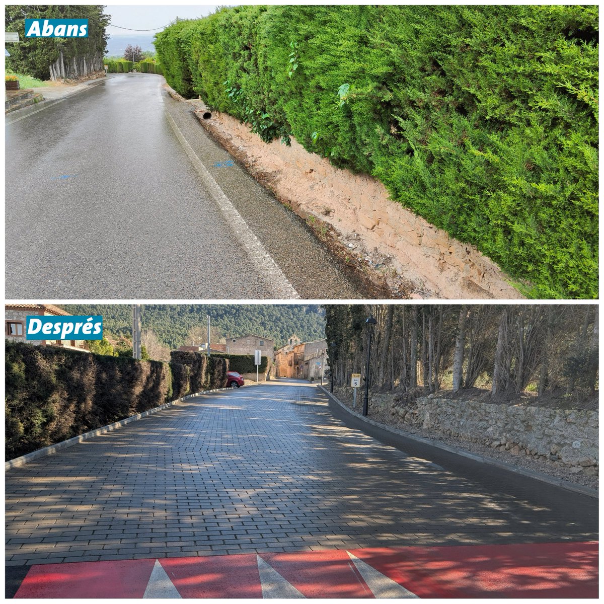 Diputació de Tarragona (@dipta_cat) on Twitter photo #CarreteresDipta ✅🚶♀️ Els vianants guanyen prioritat i seguretat a l'entrada de #Prenafeta. La Diputació ha transformat la TV-2421 en una via més urbana, amb un acabat de llamborda que dignifica l'accés al nucli
#DiptaSuma #MésPoble amb <a href="/ajmontblanc/">Ajuntament Montblanc</a> #Montblanc #ConcadeBarberà #CarreteresDipta ✅🚶♀️ Els vianants guanyen prioritat i seguretat a l'entrada de #Prenafeta. La Diputació ha transformat la TV-2421 en una via més urbana, amb un acabat de llamborda que dignifica l'accés al nucli
#DiptaSuma #MésPoble amb <a href="/ajmontblanc/">Ajuntament Montblanc</a> #Montblanc #ConcadeBarberà