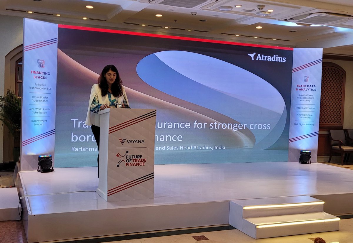 Happening now: The final session of the day by Karishma Suwarna!
She’s diving into Trade Credit Insurance and how it strengthens cross-border finance. A critical tool for mitigating risk and enabling global trade. 
#VayanaFutureOfFinance #Insights #CreditInsurance