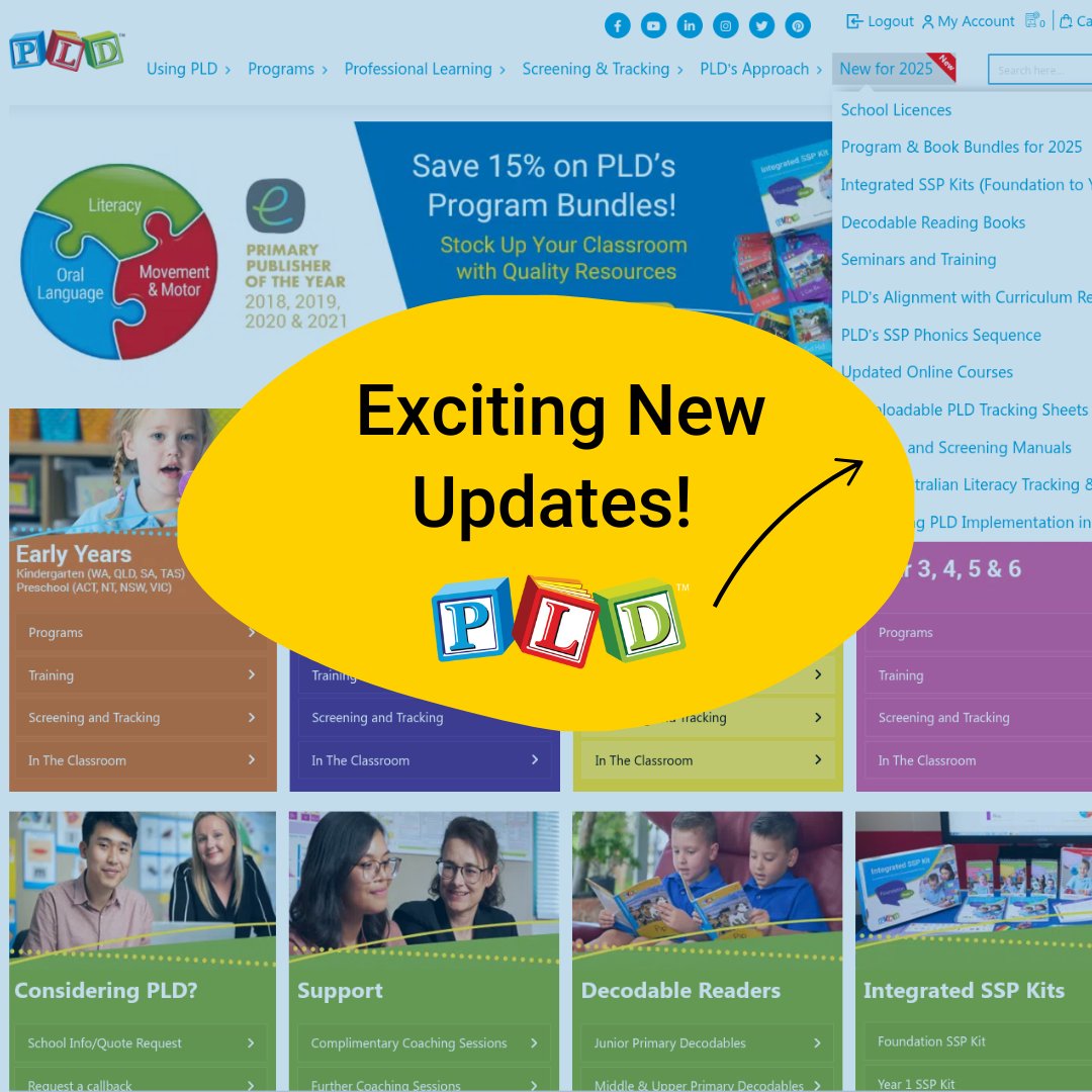 At PLD, we're committed to continually enhancing our resources to help you achieve the best literacy outcomes in your classroom. Head to the “NEW in 2025” section on our homepage (top right corner) to discover PLD’s latest offerings. 

Explore more:
pld-literacy.org