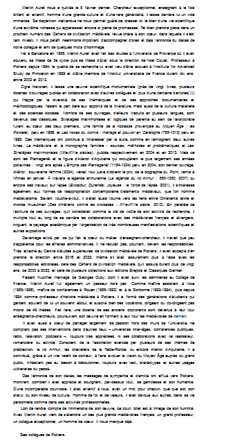 Nécrologie de Martin Aurell