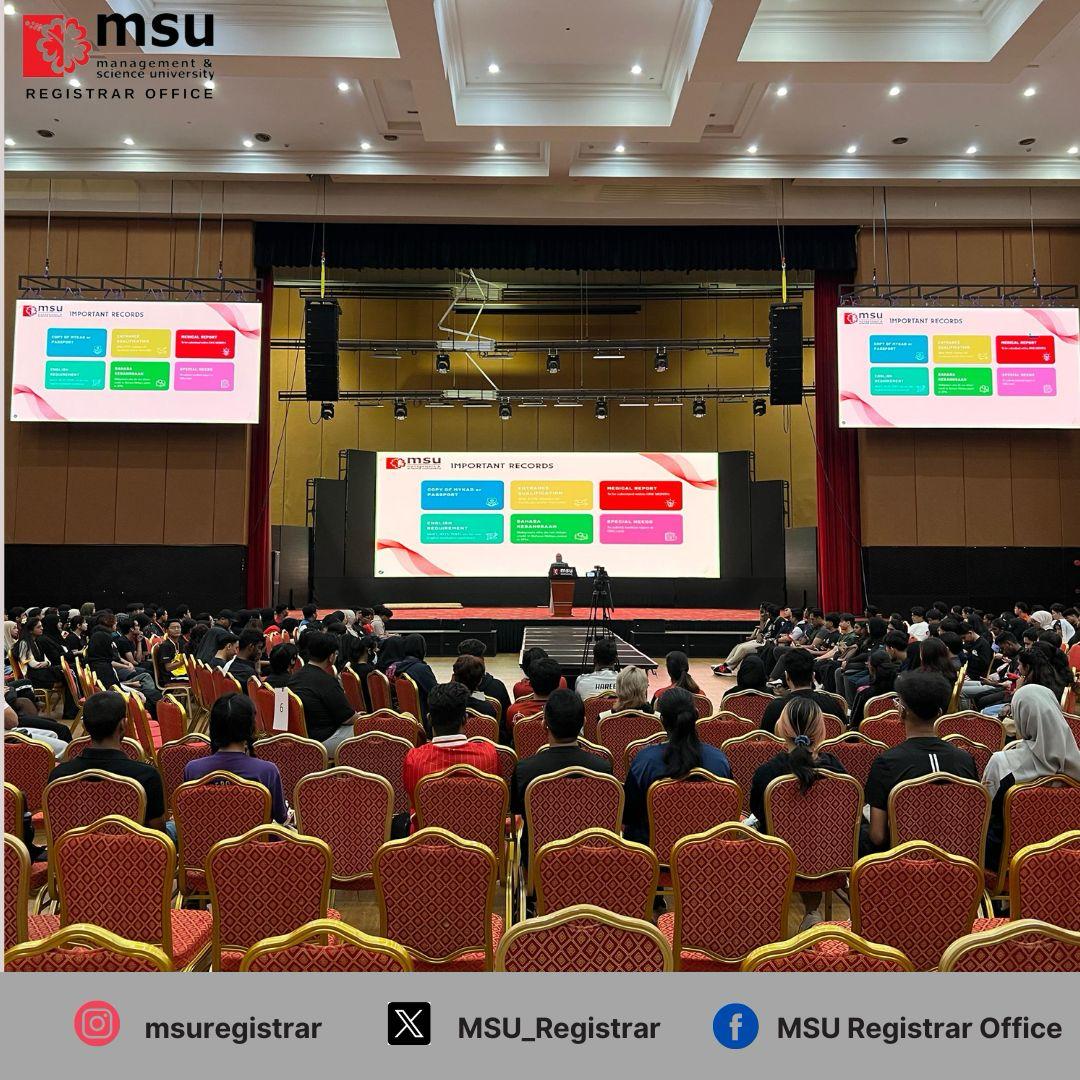 MSU_Registrar's tweet image. New faces, new opportunities, and endless possibilities! 💡  

Orientation briefing is your first step into an incredible journey ahead. 

let’s start this journey with a bang! 🎉🔥 

#FebruaryIntake2025 #LetsGo2MSU”
#Msumalaysia

@msumalaysia