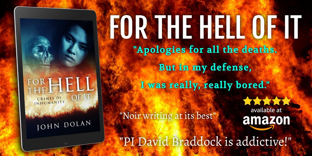 #NewRelease 

FOR THE HELL OF IT
James Fosse – psychopath and all-round bad egg – has been declared officially dead.
But he’s not enjoying his afterlife in Manila.
Perhaps it’s time he started killing again?

US bit.ly/4dKsSFi
UK amzn.to/3ZYP5ML