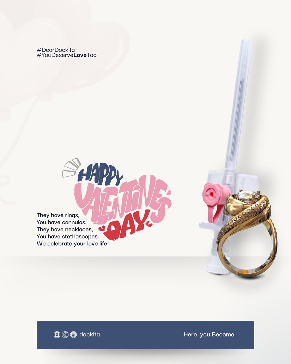 dockita's tweet photo. To all the Dockitas out there – your love and dedication to caring for others is unmatched. This Valentine's Day, we celebrate YOU! You may trade rings for cannulas and necklaces for stethoscopes, but your impact is priceless. https://t.co/xdwUDEykCb