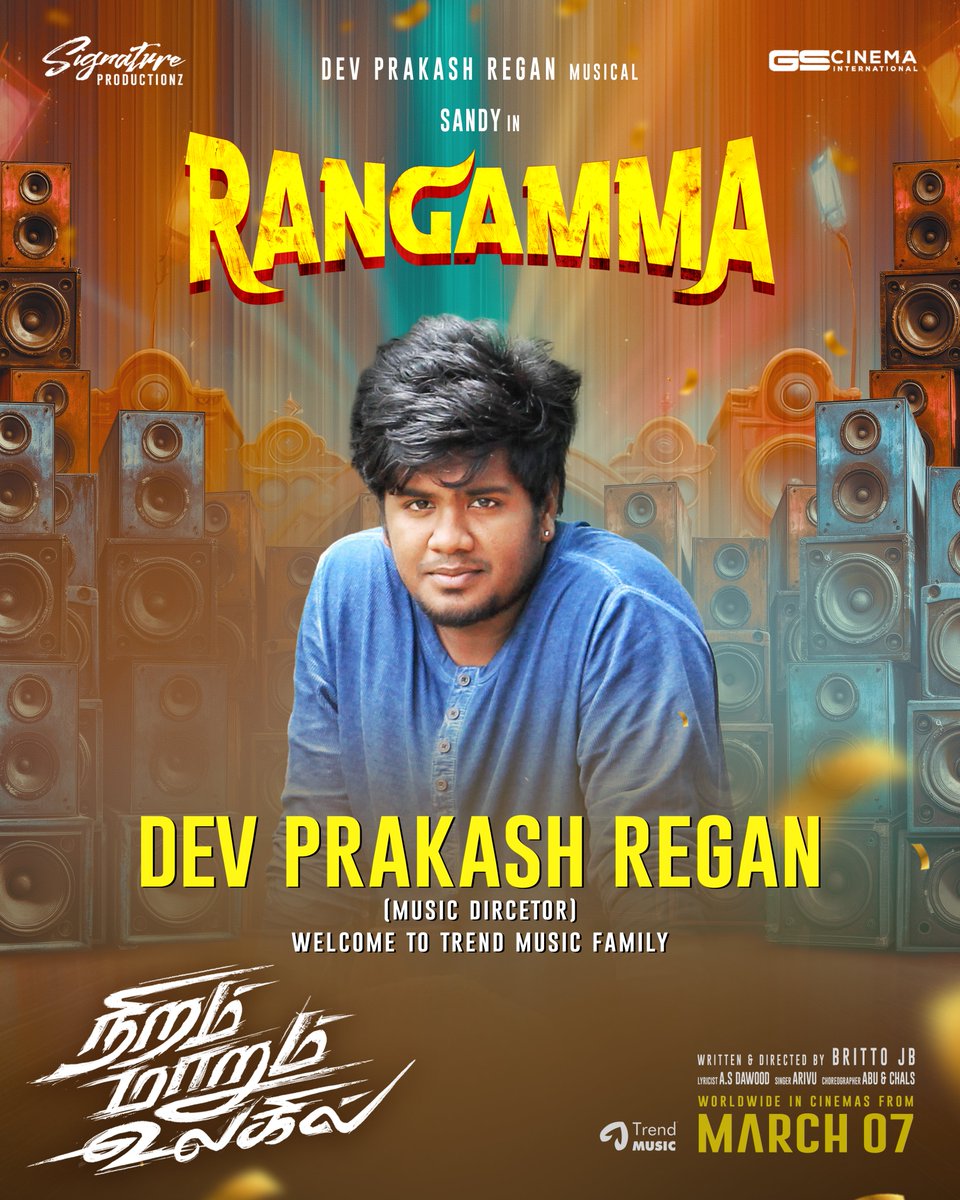 TrendMusic (@trendmusicsouth) on Twitter photo New sounds, new perspectives. Excited to welcome the incredibly talented 🎼 <a href="/DevPrakash2816/">Dev Prakash</a> 🎶 (Music Director) to our 🎼 <a href="/trendmusicsouth/">TrendMusic</a> Family 🤝
Get ready for something groundbreaking & let’s make history together !!
#NiramMarumUlagilFromMarch7 #DevPrakashRegan #TrendMusic New sounds, new perspectives. Excited to welcome the incredibly talented 🎼 <a href="/DevPrakash2816/">Dev Prakash</a> 🎶 (Music Director) to our 🎼 <a href="/trendmusicsouth/">TrendMusic</a> Family 🤝
Get ready for something groundbreaking & let’s make history together !!
#NiramMarumUlagilFromMarch7 #DevPrakashRegan #TrendMusic