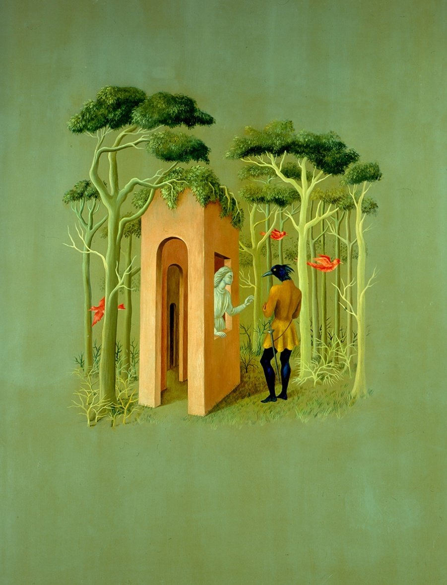 Amanece en El jardín del amor, Remedios Varo. 
Café con besos, por favor. 
Buenos días. :))