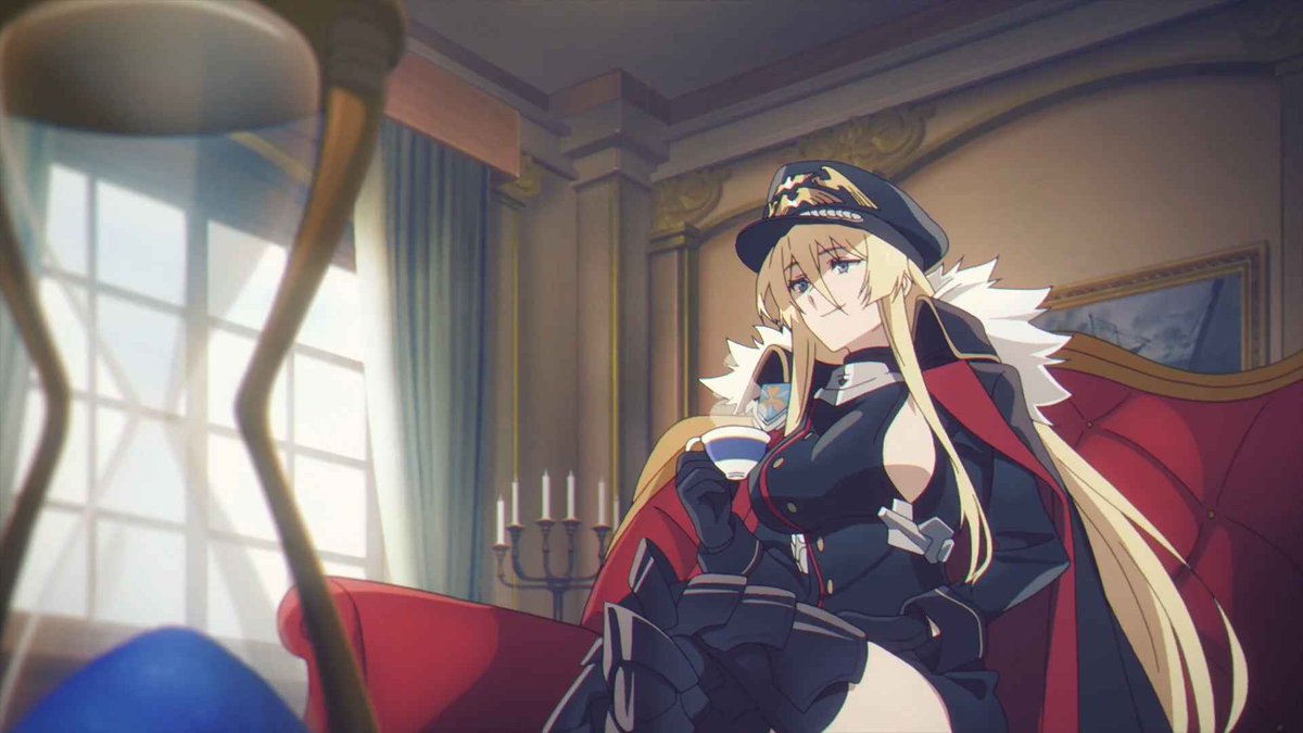 *she was in her office*

*enjoying some nice birthday tea*
