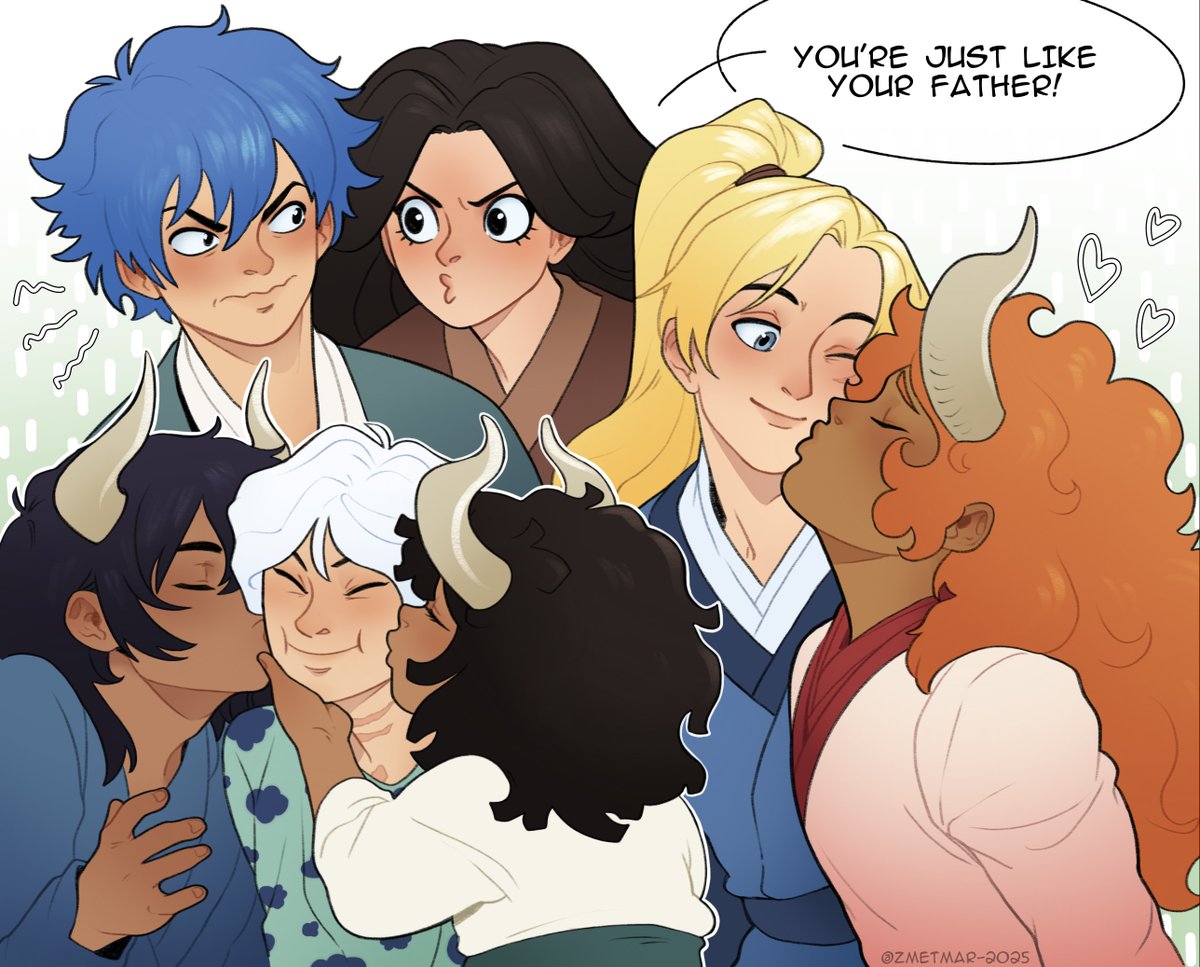 Children attack!
Rua and Yuito squeezed <a href="/TayraWhite/">🐁</a>, Baji smacks <a href="/SoyDust/">Соевая Пыль</a>, and Goro... looks like his father - he is embarrassed and cringes from attention from <a href="/X_CAT_art/">Xenia_CAT</a>
#oc #onepieceoc