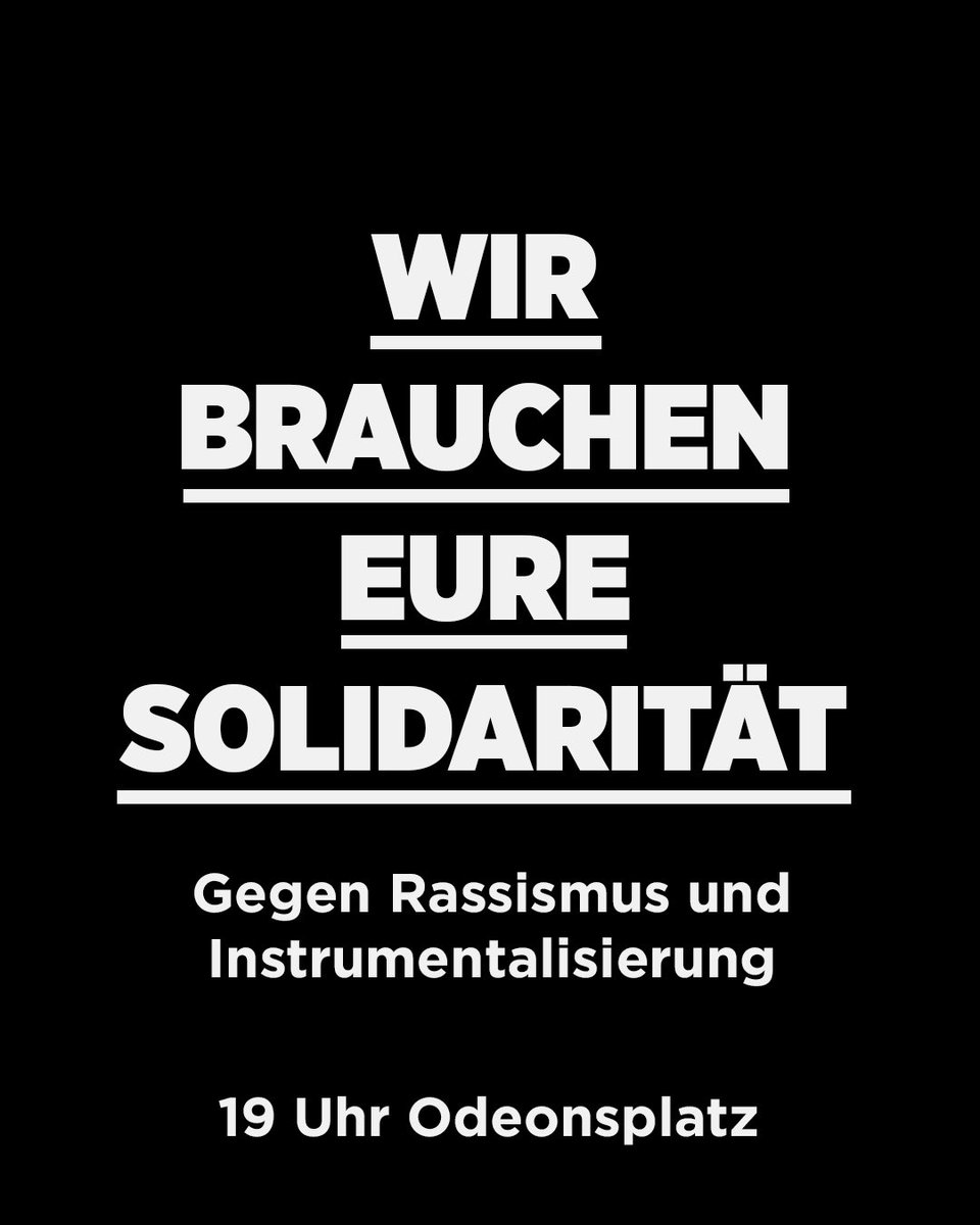 Obwohl ich in 🇩🇪 geboren 
 &amp; aufgewachsen bin und sogar in der Bundewehr gedient habe, verstehe ich 🇩🇪 nur begrenzt. Ich kann mir einfach nicht erklären, warum es nach dem gestrigen Terroranschlag in #München 
keine Demo gegen Islamo-faschistischen Terror gibt, sondern eine Demo