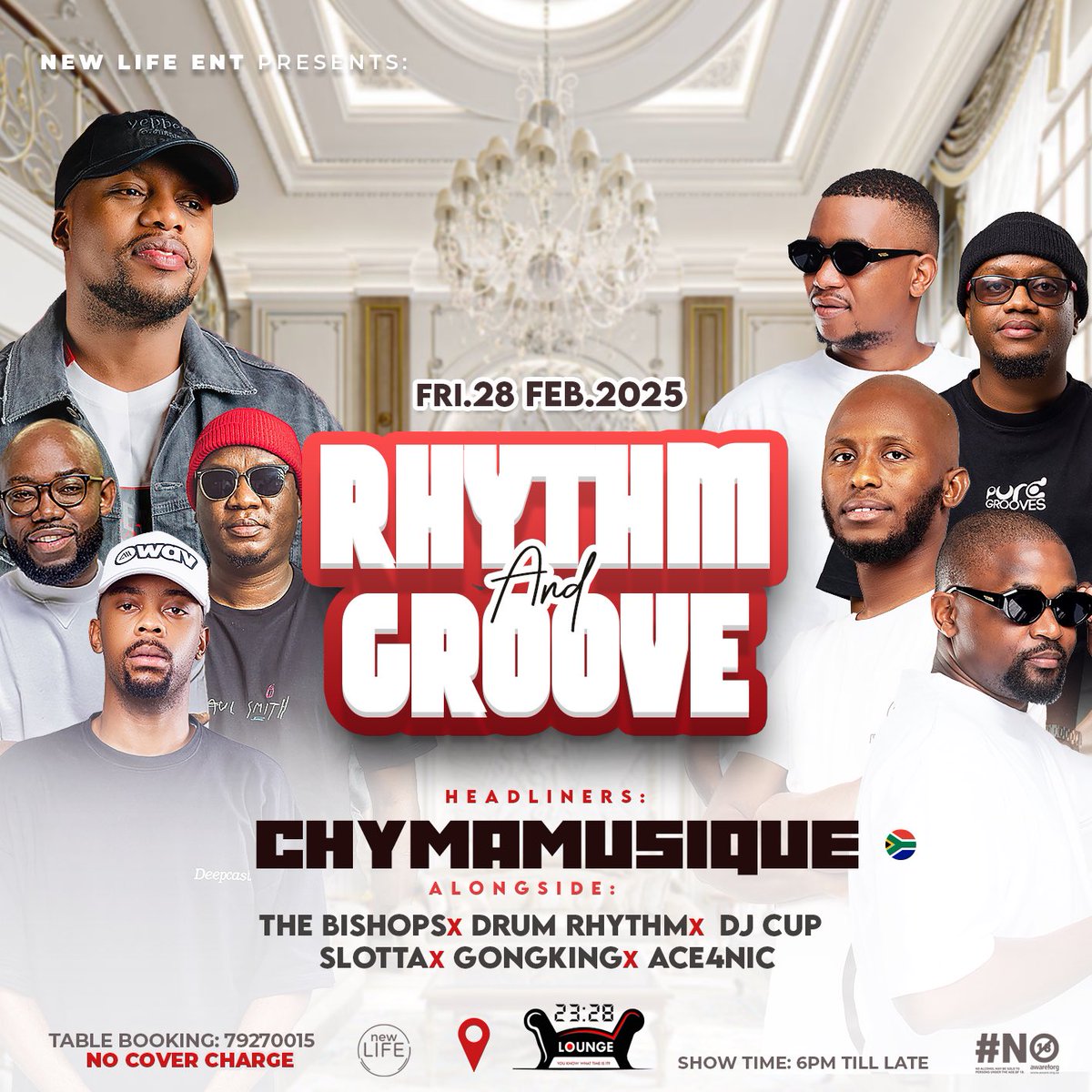 🔥 Rhythm &amp; Groove🔥

The vibe is set, the beats are deep and the energy will be unmatched! 🎶✨ On February 28th, we take over #2328Lounge once again for a night of pure house music bliss. <a href="/Chymamusique/">Chymamusique</a> 
#TheBishopsOfHouse <a href="/mula_sport/">MulaSport Eswatini</a> 
 #RhythmAndGroove 
#DeepHouseMagic