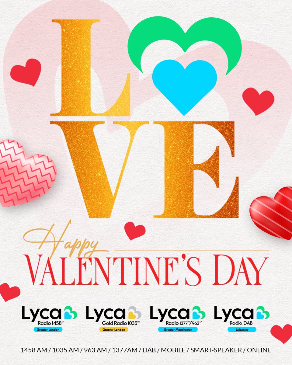 Happy Valentine’s Day ❤️

Love is in the air at the Lyca Radio Network 💞

#LycaRadio #LycaGold #LycaRadiomcr #LycaRadioleics #ValentinesDay #Love #SpreadLove #LoveEachOther