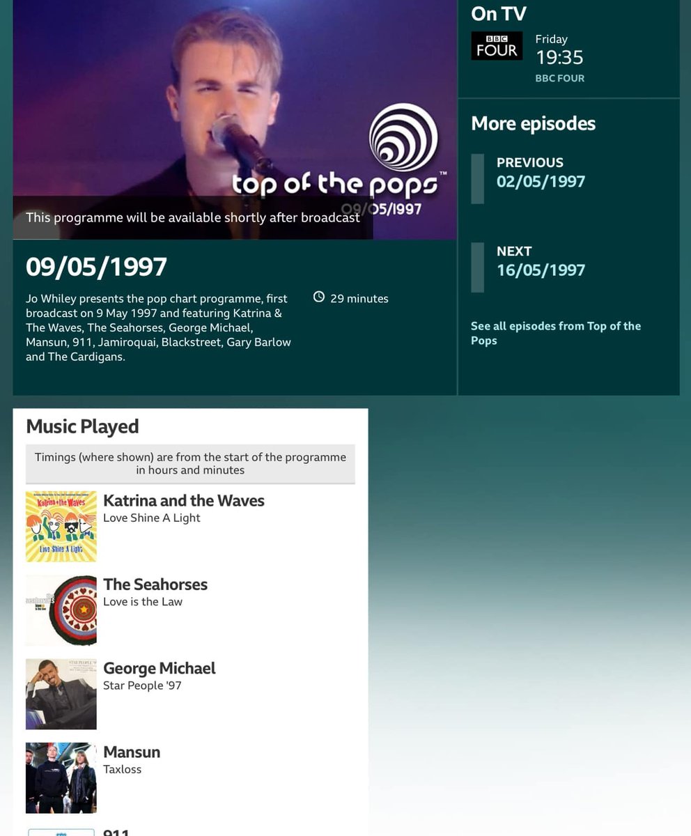 Paul Draper (@pauldraper) on Twitter photo Mansun on Top Of The Pops!
Tune in to BBC4 tonight at 7:35pm to catch Top Of The Pops 2 from 1997, where Mansun will be performing Taxloss in the TOTP studio. 
DMx Mansun on Top Of The Pops!
Tune in to BBC4 tonight at 7:35pm to catch Top Of The Pops 2 from 1997, where Mansun will be performing Taxloss in the TOTP studio. 
DMx