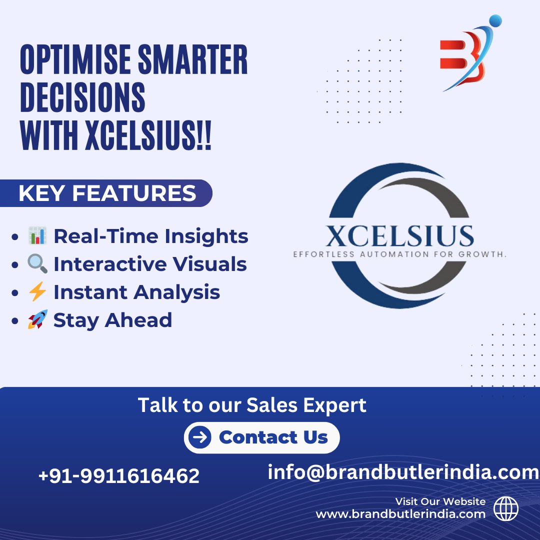 Smart business decisions made easy! 
📊💡 With Xcelsius, get real-time insights, interactive visuals &amp; instant analysis to stay ahead. 🚀

Let’s simplify data &amp; fuel growth! 
Talk to our experts today. 📩📞

#Xcelsius 
#SmartDecisions 
#RealTimeInsights 
#DataSimplification