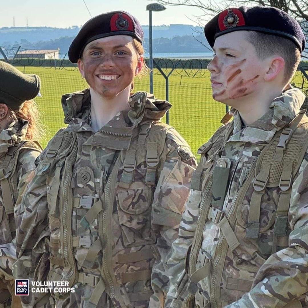 Volunteer Cadet Corps (@vcccadets) on Twitter photo Last weekend, <a href="/PlymouthRMVCC/">Plymouth Division RMVCC</a> linked up with the <a href="/BandsRMVCC/">Bands of the Royal Marines Volunteer Cadet Corps</a> Plymouth for their First Steps Recruit training exercise at HMS Raleigh!
It was an action-packed weekend with awesome field activities like cooking up a storm, mastering bivvy building, & getting sneaky with cam& con. Last weekend, <a href="/PlymouthRMVCC/">Plymouth Division RMVCC</a> linked up with the <a href="/BandsRMVCC/">Bands of the Royal Marines Volunteer Cadet Corps</a> Plymouth for their First Steps Recruit training exercise at HMS Raleigh!
It was an action-packed weekend with awesome field activities like cooking up a storm, mastering bivvy building, & getting sneaky with cam& con.