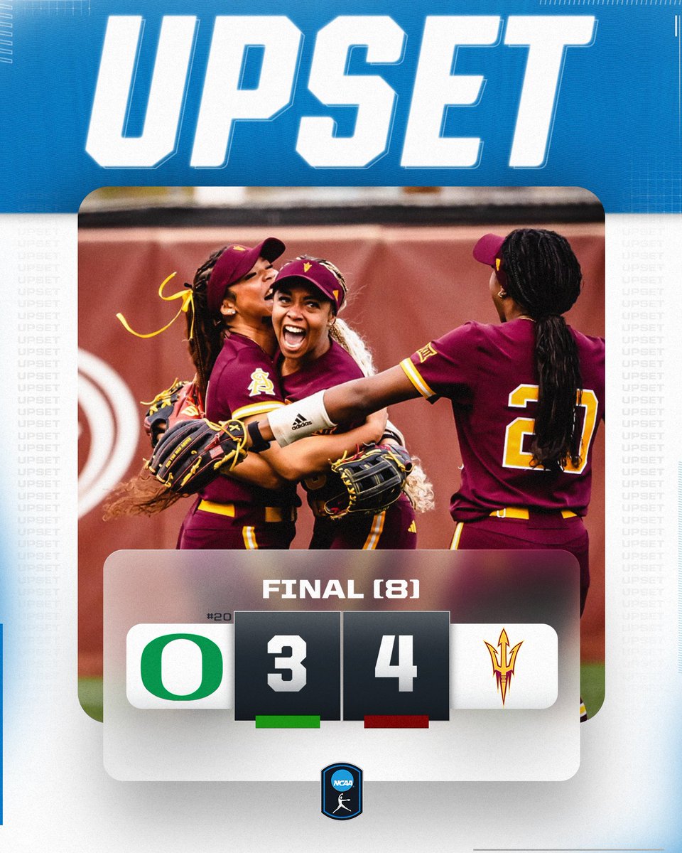SUCCESSFUL NIGHT FOR THE SUN DEVILS 🔱

<a href="/ASUSoftball/">Sun Devil Softball</a> gets the 4-3 (8 inn.) win over No. 20 Oregon!

#NCAASoftball