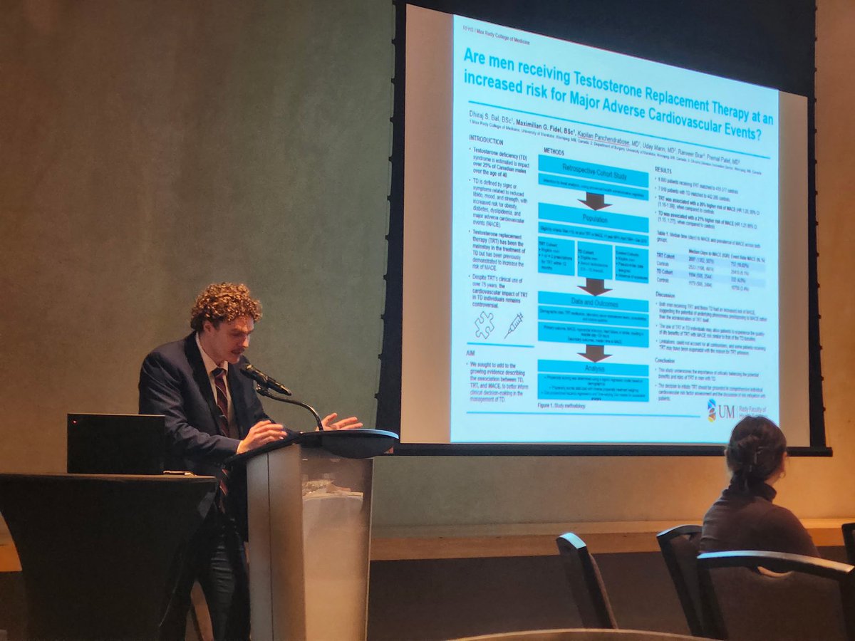 Maximilian G. Fidel (@_maxfidel) on Twitter photo Feeling incredibly thankful and honoured to have presented at my first <a href="/umanitoba/">University of Manitoba</a> Surgeon’s Den, alongside colleagues <a href="/_JainikS/">Jainik Shah</a> <a href="/_JasonKo/">Jason Ko</a> <a href="/DavidChung_17/">David Chung</a>.
Shared our work exploring the relationship between testosterone deficiency, replacement, and adverse cardiovascular events! Feeling incredibly thankful and honoured to have presented at my first <a href="/umanitoba/">University of Manitoba</a> Surgeon’s Den, alongside colleagues <a href="/_JainikS/">Jainik Shah</a> <a href="/_JasonKo/">Jason Ko</a> <a href="/DavidChung_17/">David Chung</a>.
Shared our work exploring the relationship between testosterone deficiency, replacement, and adverse cardiovascular events!