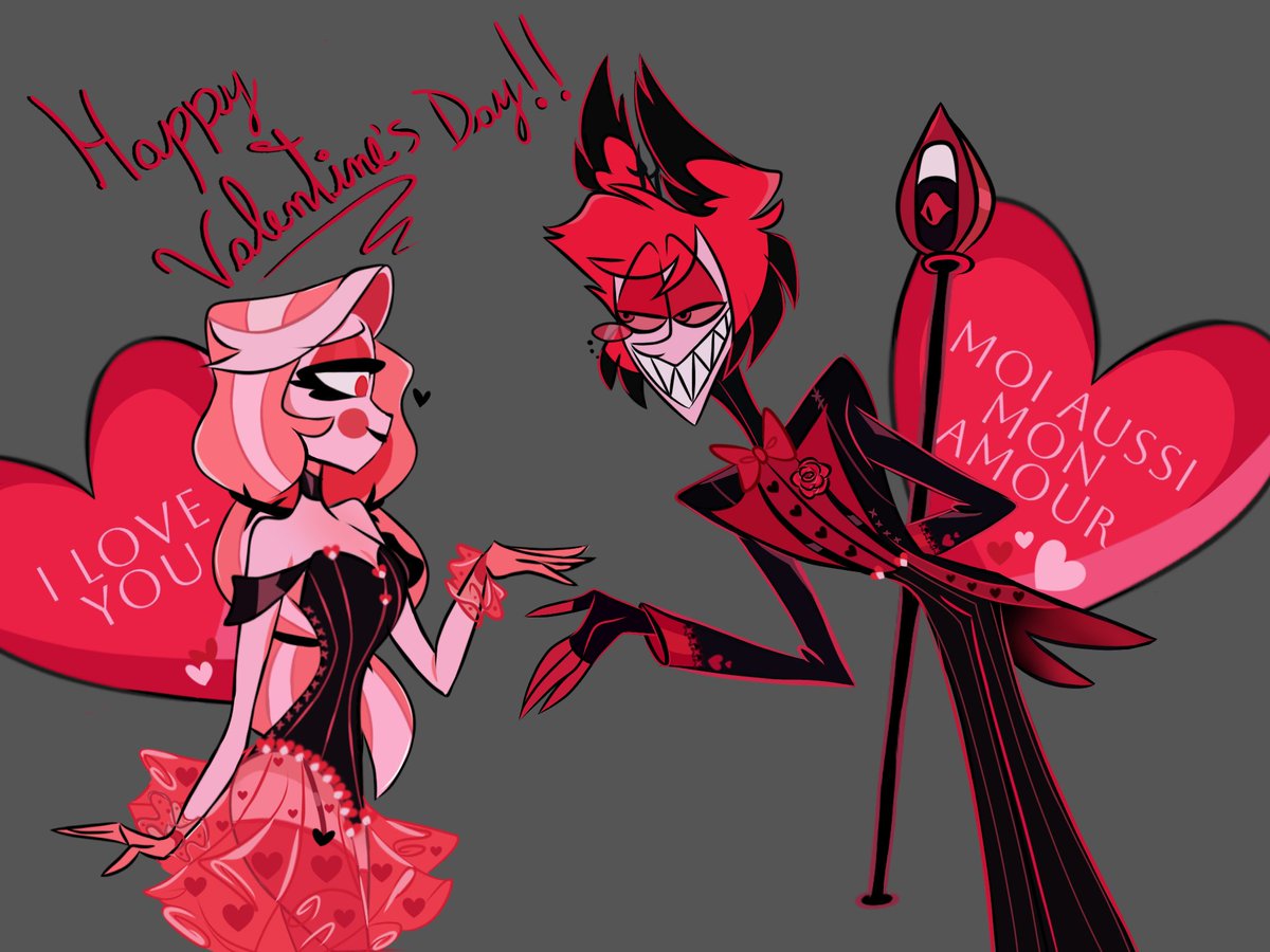 Addison666_'s tweet image. Happy Valentine's Day!! CharlastorFans 🌷❤️❤️❤️  

 #charlastor #radiobelle #HazbinHotel #sanvalentine #Dayoflove #charliexalastor #HH
#Valentinesday2025
#Alastor #CharlieMorningstar