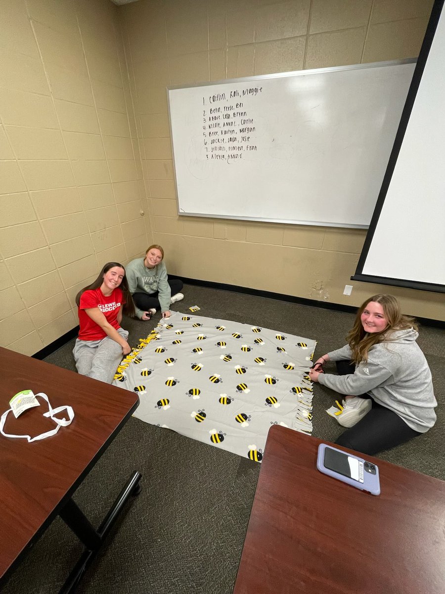 Our amazing ladies spent the afternoon crafting cozy hand-tied blankets for Project Linus! These blankets will bring warmth and comfort to children facing illness or trauma. Learn how you can support their mission at projectlinus.org/# #projectlinus #handmadewithlove