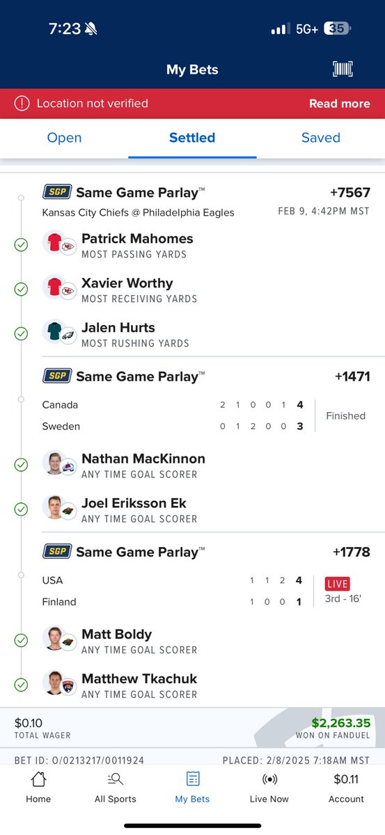 NickMadan's tweet photo. Finally hit one! @br_betting @FDSportsbook https://t.co/zDvxnX1uwu