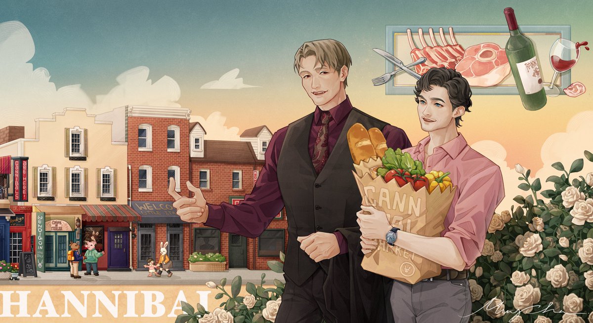 MingChaCha2's tweet image. Happy Valentine's day!
《Shopping Day》
This is a shopping day after S313.
There are many small details, hope everyone can find it!
#Hannibal #Hannigram #WillGraham #MadsMikkelsen #HughDancy #瑰焰诗·𝟐𝟎𝟐𝟓拔杯情人节𝟔𝟒𝐡