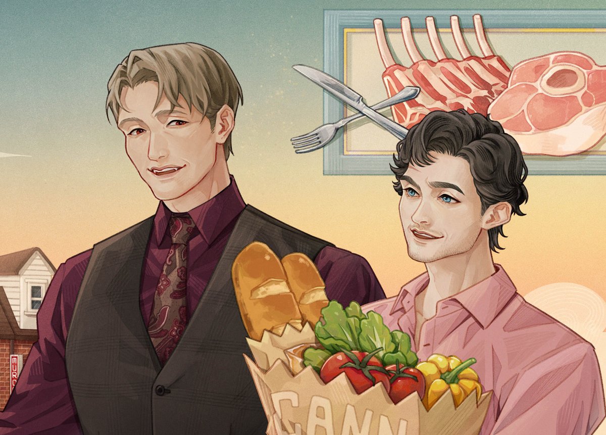 MingChaCha2's tweet image. Happy Valentine's day!
《Shopping Day》
This is a shopping day after S313.
There are many small details, hope everyone can find it!
#Hannibal #Hannigram #WillGraham #MadsMikkelsen #HughDancy #瑰焰诗·𝟐𝟎𝟐𝟓拔杯情人节𝟔𝟒𝐡