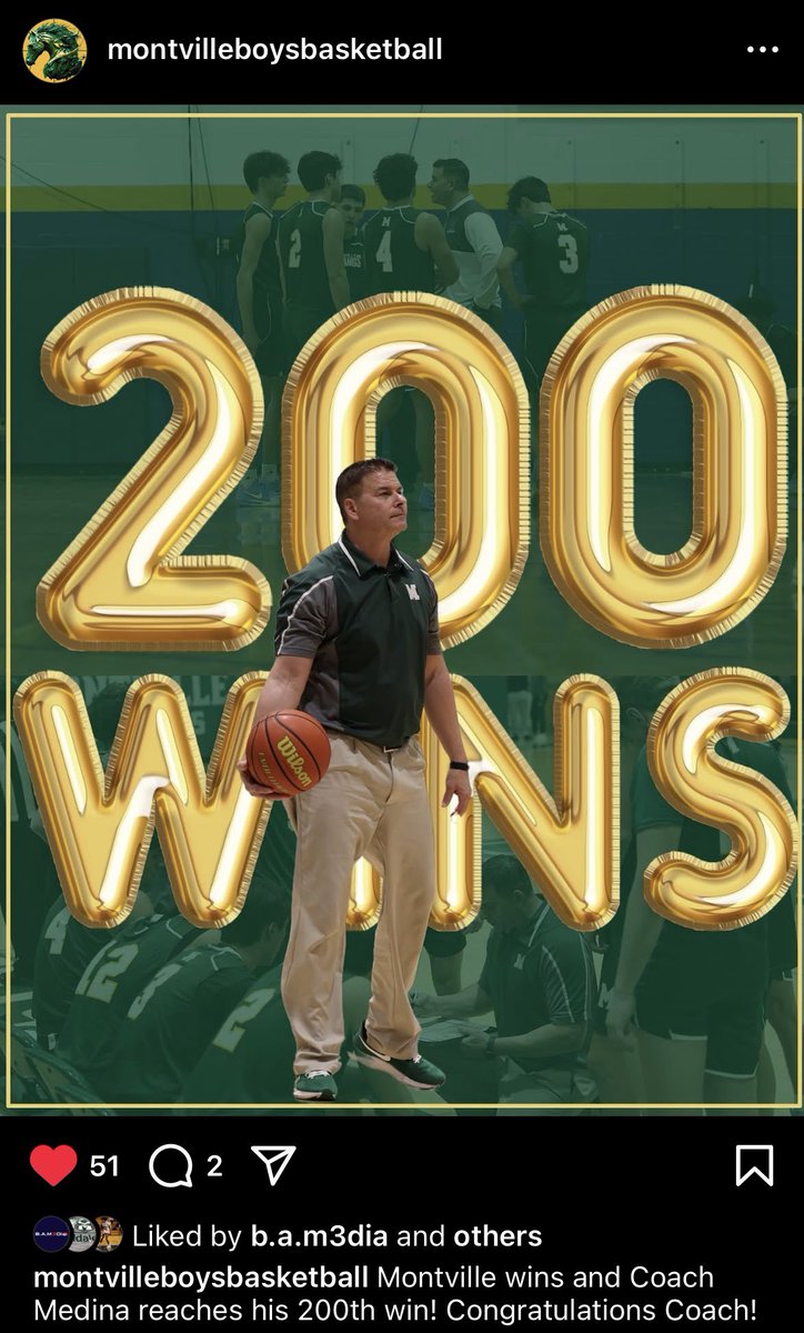 Big shoutout to our fearless leader. 200 wins and huge boost in power points to top it off. Looking at a top 5 seed in states. What a great night for coach and his family. He deserves every bit of it #family
