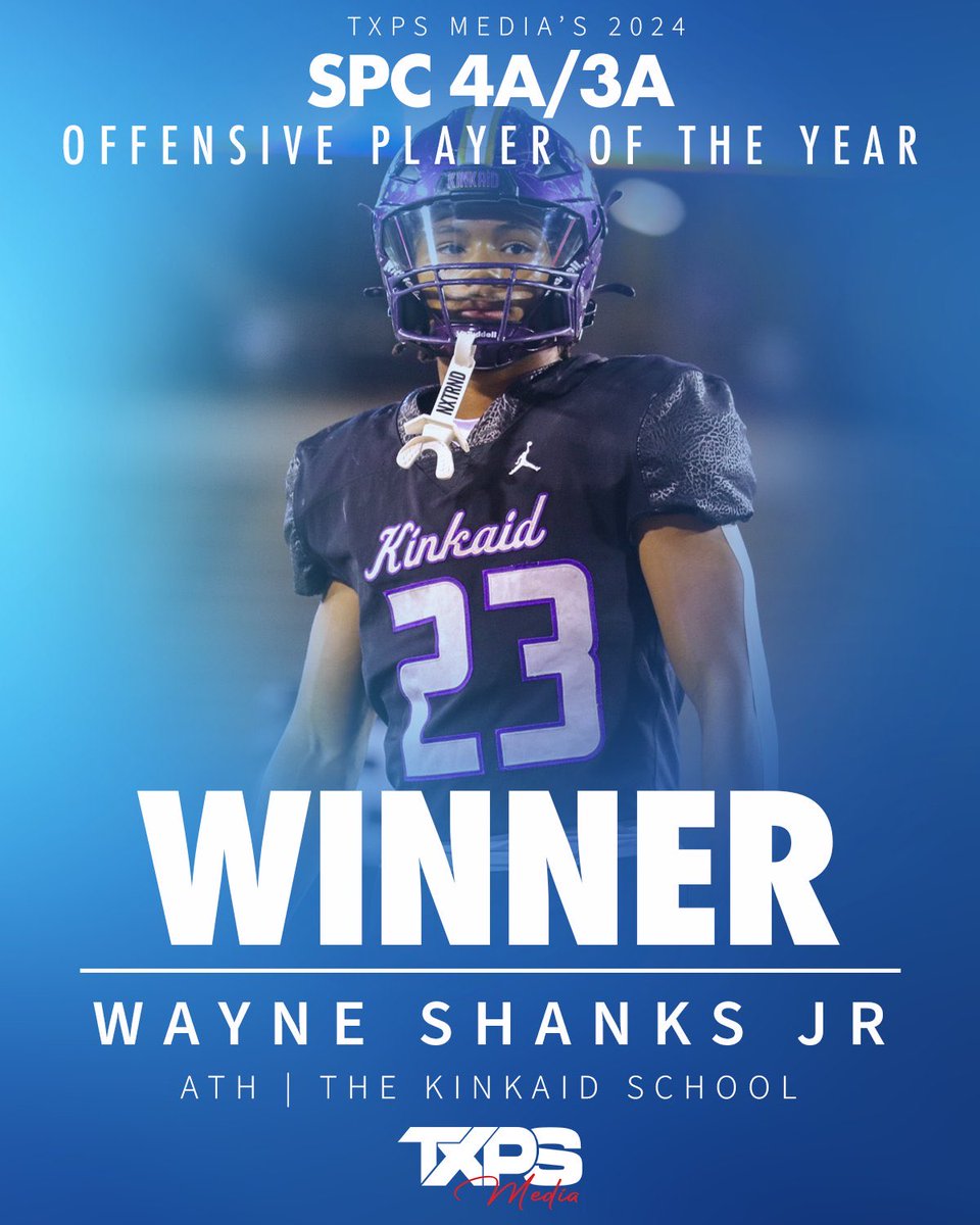 Blessed and Honored to be recognized as Offensive Player of The Year! #baller <a href="/TXPSMedia/">Texas Private School Media</a> <a href="/KinkaidAthletic/">Kinkaid Athletics</a>