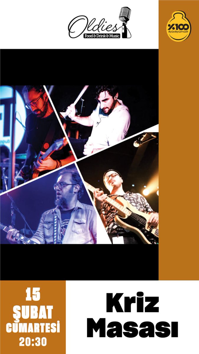 İstanbul sınırları içinde olup güzel bir Rock konserine gitmek isteyenler için şahane bir fırsat <a href="/krizmasasiband/">Kriz Masası</a> 15 Şubat Cumartesi Oldies Taksim sahnesinde

🤘🤘🤘