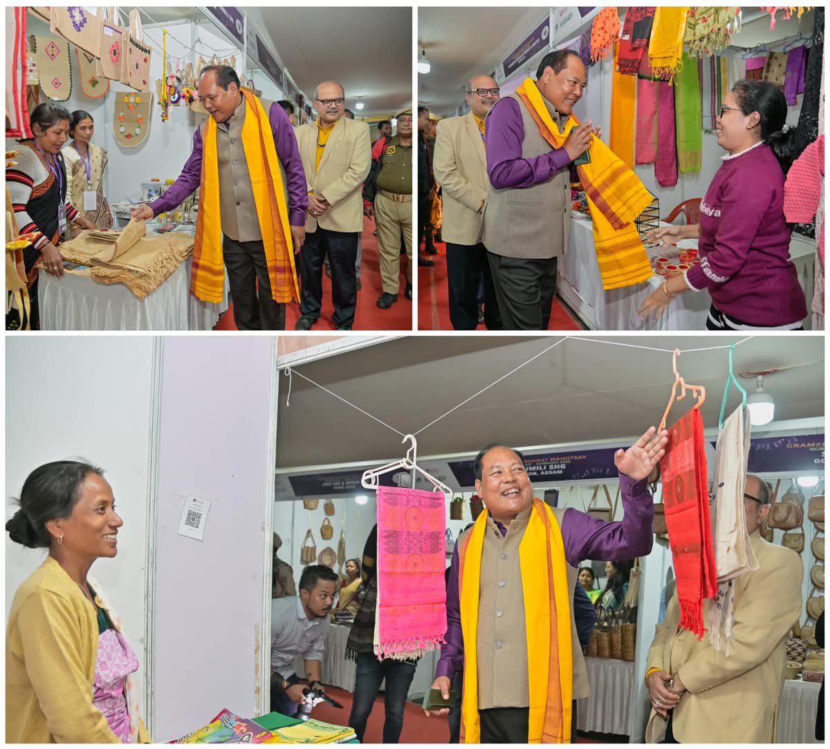 BiswajitDaimar5's tweet image. Visited and graced Exhibition-cum-Mela organised by NABARD at Ganesh Mandir Indoor Stadium,Guwahati. The event, from 8-16 Feb 2025 saw participation of over 120 farm producers and artisans from across India, with focus on Assam and other NE states

@CMOfficeAssam 
@NABARDOnline