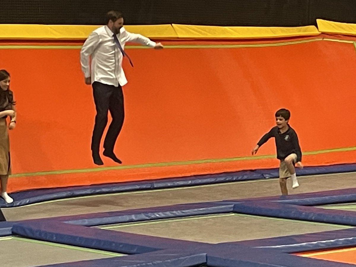 walterkirn's tweet photo. A photo I snapped of JD Vance last fall at a bouncy castle in Williamsport, PA as he unwound with his family before giving a speech in an adjacent gym.

I thought you might like to see it. https://t.co/bf35rP5MYn