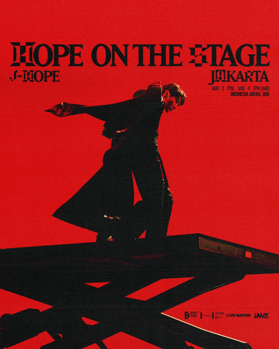 Halaman untuk info j-hope 'HOPE ON THE STAGE' in Jakarta telah tersedia di tiket.com! ✨
🔗 go.tiket.com/hopeonthestage

#HOPE_ON_THE_STAGE_TOUR_Jakarta #HOS_TOUR #제이홉 #jhope #jhope_TOUR